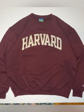Harvard Champion Burgundy Crewneck Sweater Size L